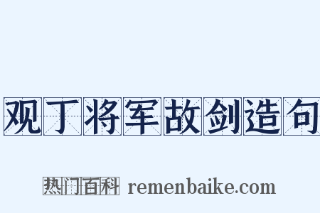 观丁将军故剑造句是什么意思的图片